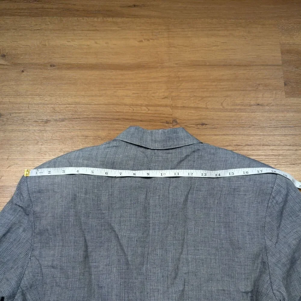 Vince Linen Blazer Sports Coat Jacket Men’s Size Medium Gray 2 Button Business